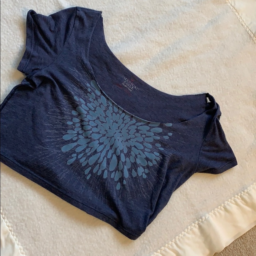 American Eagle blue crop top